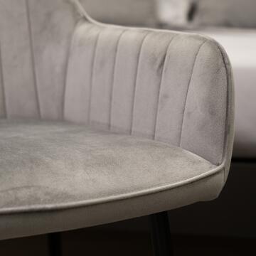 Poltroncina Moderna Grigia Nemesi con Gambe in Ferro... - Marino Fa Mercato