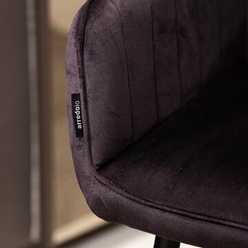Poltroncina Moderna Nero Nemesi con Gambe in Ferro... - Marino Fa Mercato