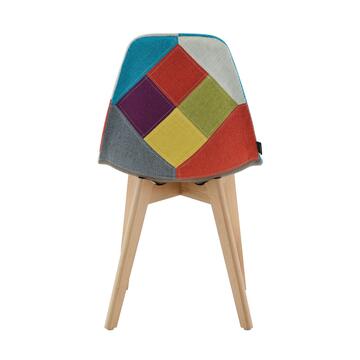 Set 4 Sedie Moderne Nordiche Patchwork Multicolor con... - Marino Fa Mercato