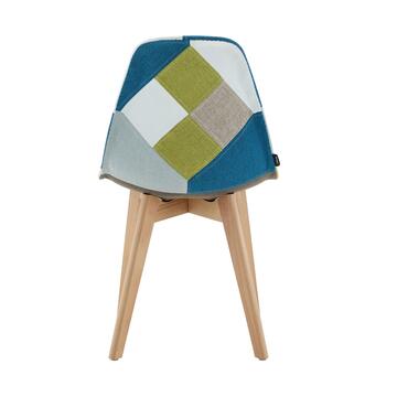 Set 4 Sedie Moderne Nordiche Patchwork Multicolor con... - Marino Fa Mercato