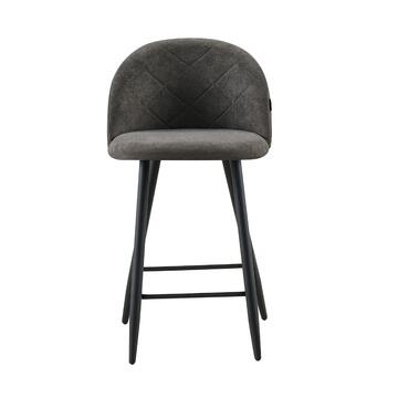 Sgabello Moderno Rufo Nero 50x50 h92 cm con Gambe in... - Marino Fa Mercato