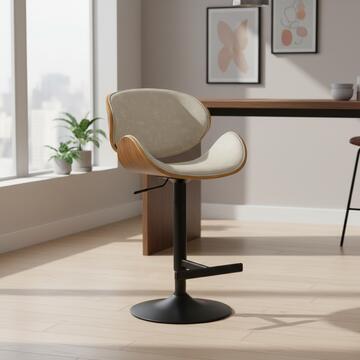 Sgabello Earland con Elevazione a Gas 52x93x54 cm - Tortora