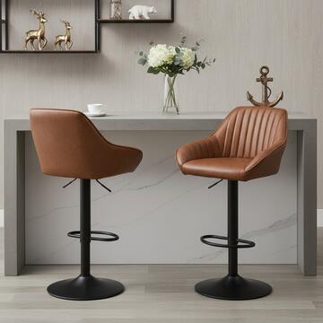 Sgabello Aren con Elevazione a Gas 52x87x47 cm - Marrone