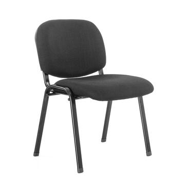 Sedia Beta da Ufficio Nera 54,5x58 h 81,5cm con Imbottitura e Struttura in Metallo