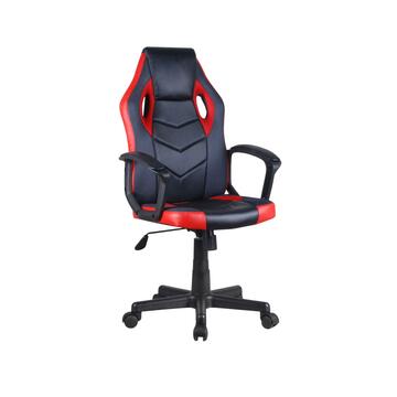 Sedia Gaming Rossa/Nera - Girevole - con Elevazione a Gas e Braccioli - Seduta Ergonomica - 60x58 h113 cm