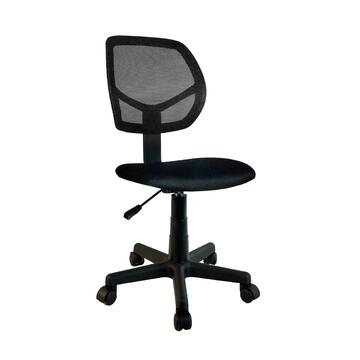 Sedia da Ufficio Nera con Ruote e Altezza Regolabile 48x39 h90 cm