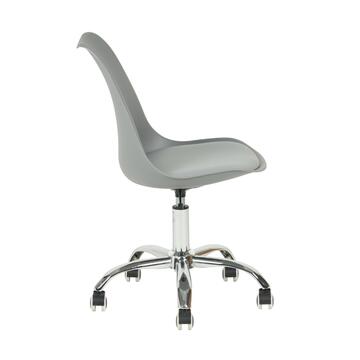 Sedia Moderna Kurt con Elevazione a Gas e Rotelline 47x56 h 82cm - Grigia