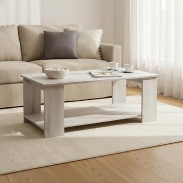 Tavolino Gaia in Legno Bianco 100x40x50cm