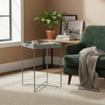 Tavolino in Acciaio 32x32h49cm