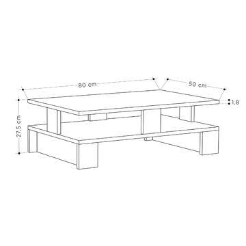 Tavolio Mansu da soggiorno, doppio ripiano, grigio... - Marino Fa Mercato