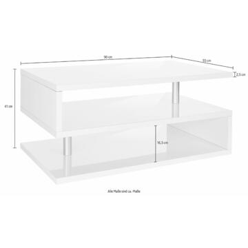 Tavolino Soggiorno Moderno Zeta Antracite Opaco 90x41x55cm - Marino Fa Mercato