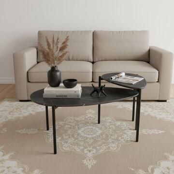 Set 2 Tavolini da Caffè Horace Cemento 60x40x52cm... - Marino Fa Mercato