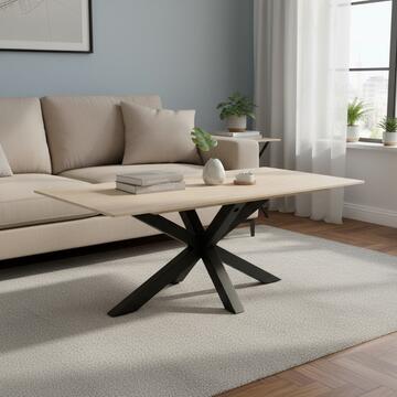 Tavolino Moderno da Caffè Keta 120x60x45 cm - Travertino