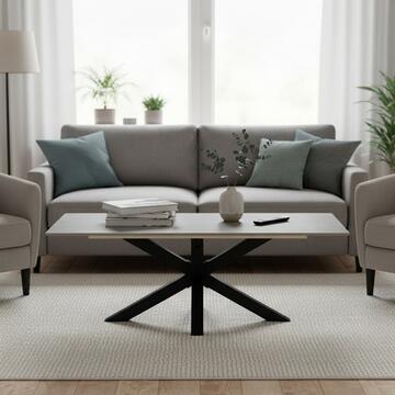 Tavolino Moderno da Caffè Keta 120x60x45 cm - Grigio - Marino Fa Mercato