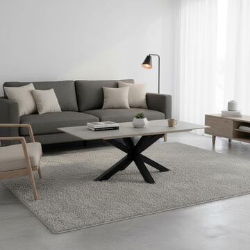 Tavolino Moderno da Caffè Keta 120x60x45 cm - Grigio - Marino Fa Mercato