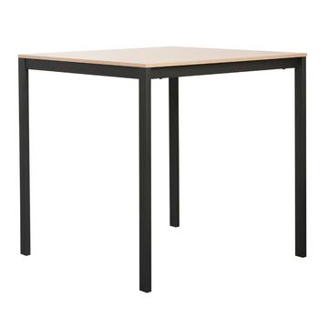 Tavolo 75x75cm in Metallo con Piano in Melaminico Rovere