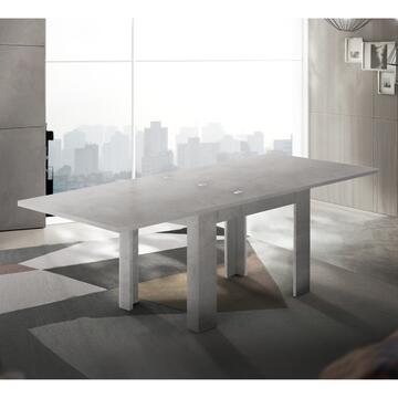 Tavolo Moderno Libro Allungabile 90/180x90 Cemento