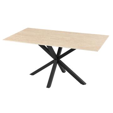 Tavolo Moderno da Pranzo Keta 160x90 cm - Travertino