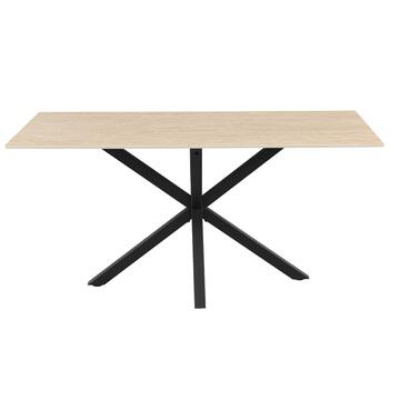 Tavolo Moderno da Pranzo Keta 160x90 cm - Travertino