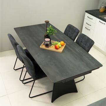 Tavolo da Pranzo Moderno Arade Grigio - 180/280x90... - Marino Fa Mercato