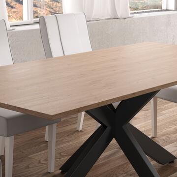 Tavolo da Pranzo Moderno Spider Rovere 180x90 h 78... - Marino Fa Mercato