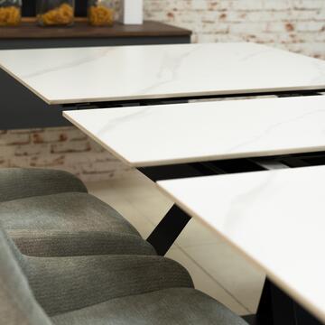 Tavolo Moderno Allungabile Bianco in Ceramica Effetto... - Marino Fa Mercato