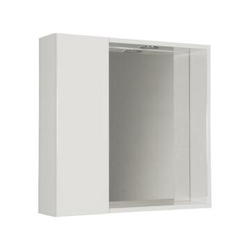 Specchiera contenitore per bagno con 1 anta dx, bianca