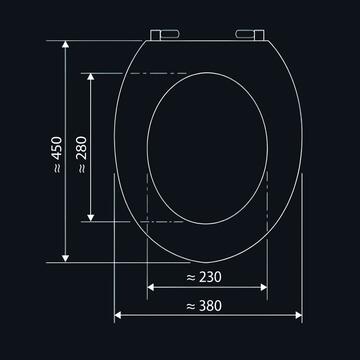 Sedile Copri Tavoletta WC Grigio Soft Touch - 38x45 cm - Universale - per Bagno