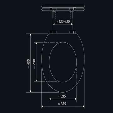 Sedile Copri Tavoletta WC Fantasia Gattini - 37,5x43,5 cm - Universale - per Bagno