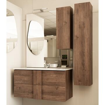 Mobile bagno sospeso moderno con lavabo Jupiter rovere... - Marino Fa Mercato