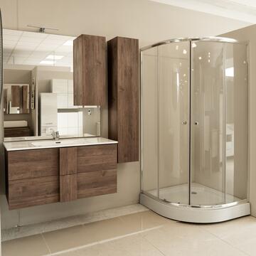 Mobile bagno sospeso moderno con lavabo Jupiter rovere... - Marino Fa Mercato