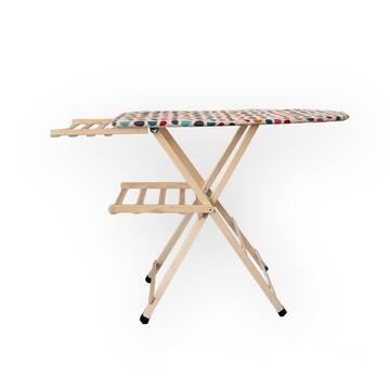 Asse da Stiro in Legno Naturale con Portacaldaia