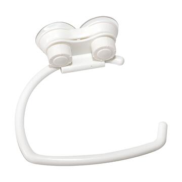 Portarotolo per bagno Bianco con ventosa