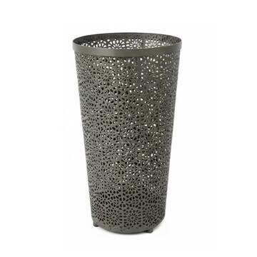 Portaombrelli in Metallo con Motivo Traforato - 24x24 h45 cm - Nero/Grigio (Scegli il colore dopo l'ordine)