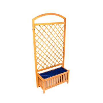 Fioriera con grigliato brico in legno 81x170x30 cm