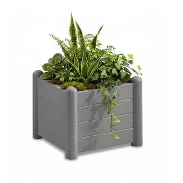 Fioriera Quadra Grigia Italia 43x43 h32 cm cm Effetto... - Marino Fa Mercato