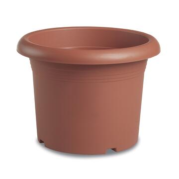 Vasotto Mediterraneo d 90 cm Terra di Siena - in Polipropilene - per Giardino, Terrazza, Balcone, Veranda