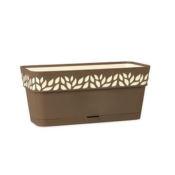 Balconetta Opera Cloe in Polipropilene Tortora/Vaniglia - 30x13 h12 cm - per Giardino, Terrazza, Veranda, Balcone