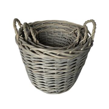 Set 3 Cesti Will Tondi Portaoggetti in Legno di Salice,... - Marino Fa Mercato