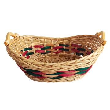 Cesto in Vimini Oval Biggy 51x39 h15/19 cm - Multicolor/Marrone/Tortora (Scegli il colore dopo l'ordine)