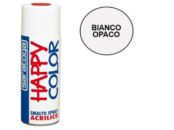 Saratoga Happy Color vernice spray acrilico bianco op0aco 400 ml