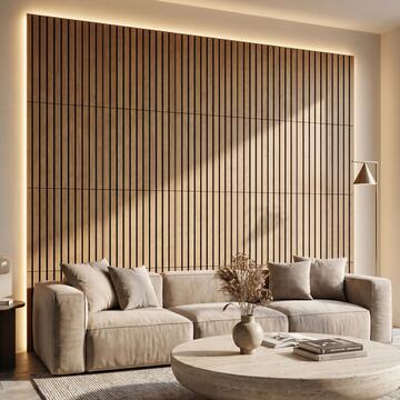 Pannello Acustico Rovere 60x60 cm Fonoassorbente per Parete e Soffitto