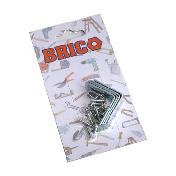 Confezione 4 Angolari Reggipiano 3 cm con Viti - Ferramenta, Brico, Fai-da-te