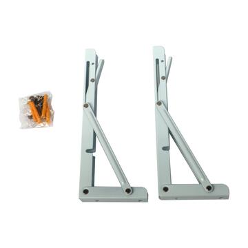 Set 2 Reggimensola Pieghevoli 25 cm Bianchi, Supporto a Parete per Mensole