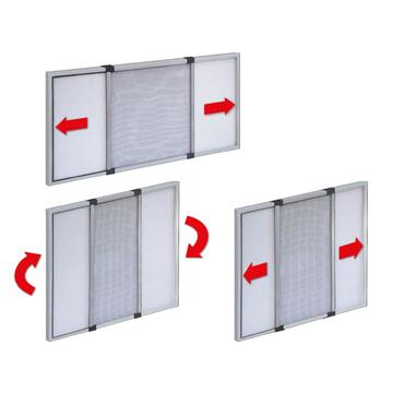 Zanzariera estensibile alluminio grigio Telesio 70x50 - Marino Fa Mercato