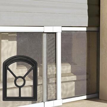 Zanzariera Estensibile Telesio 70x50x2 cm con Gattaiola Integrata per Finestre e Porte Finestre