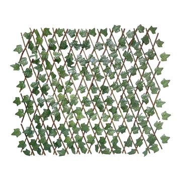 Traliccio 100x190 cm con Foglie di Edera Artificiali, Siepe Decorativa per Balcone, Terrazzo e Giardino
