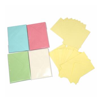 10 biglietti colorati con busta tg.S