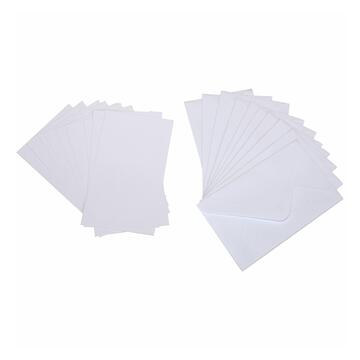 10 biglietti da lettera con busta bianchi S