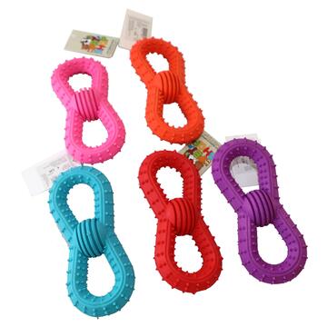 Gioco per Cani 15x6 cm da Masticare - Gioco Interattivo in Gomma Spinata - per la Dentizione - Colori Assortiti